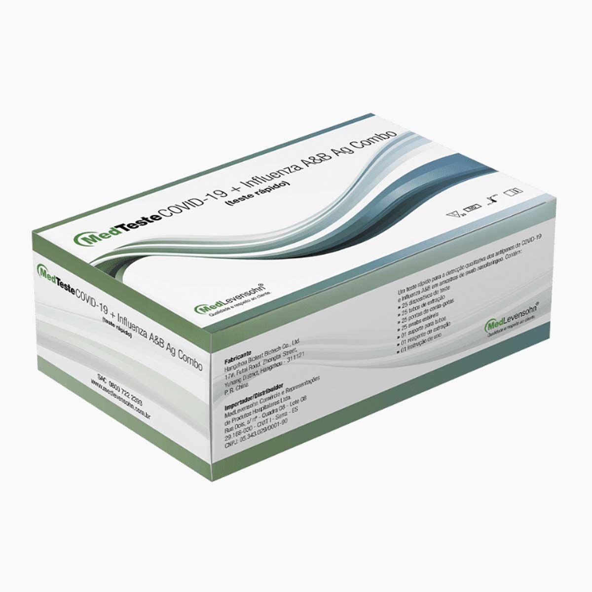 Teste Rápido COVID-19 + Influenza AB ANTG Combo C/25 MedTeste