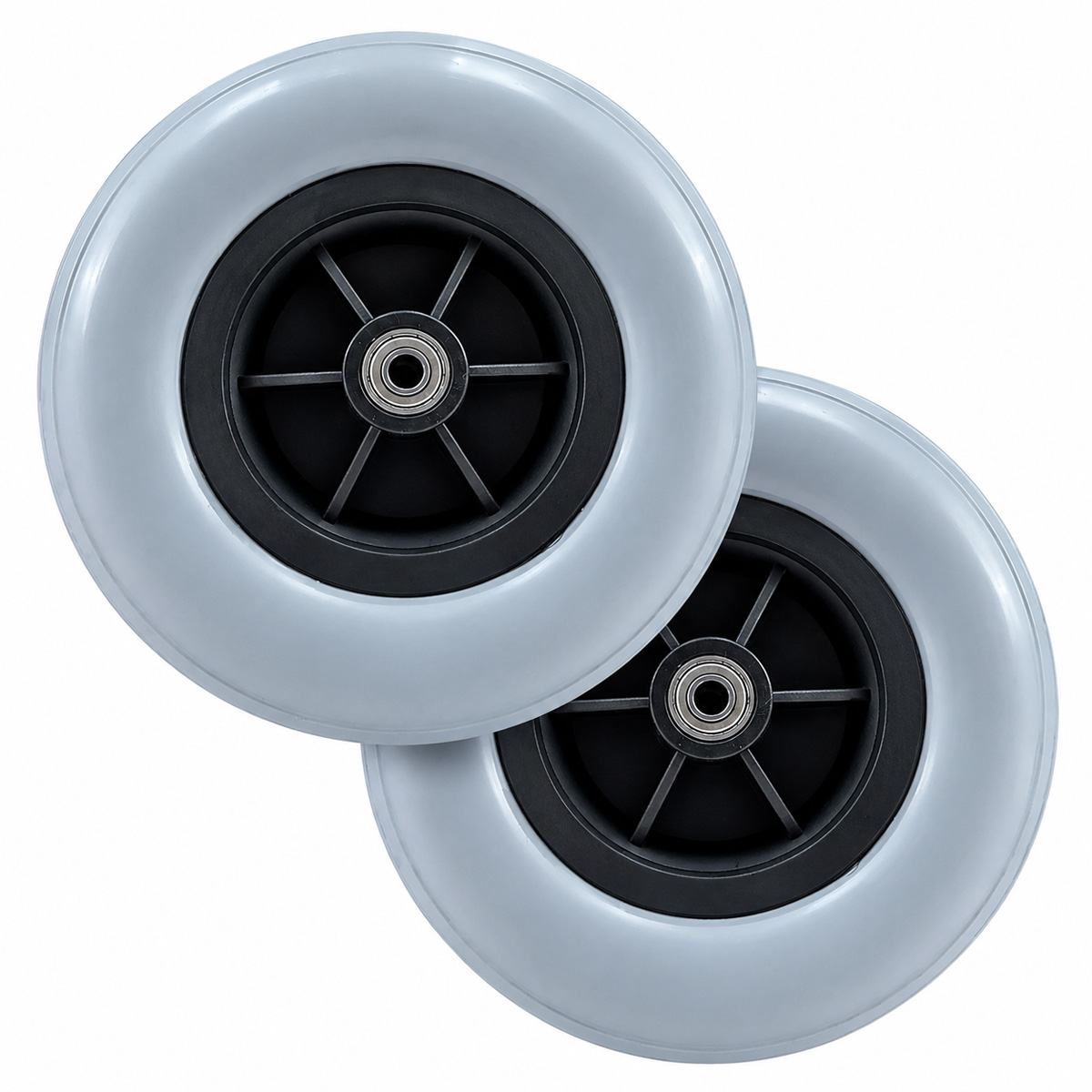 Roda Dianteira Pneu Maciço 200x50 Aro 8 para Cadeira De Rodas Par