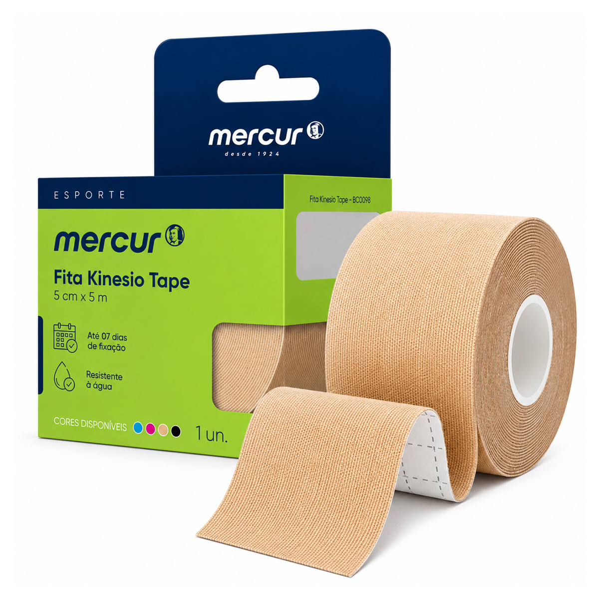 Bandagem Elástica Adesiva Kinesiológica Tape Mercur