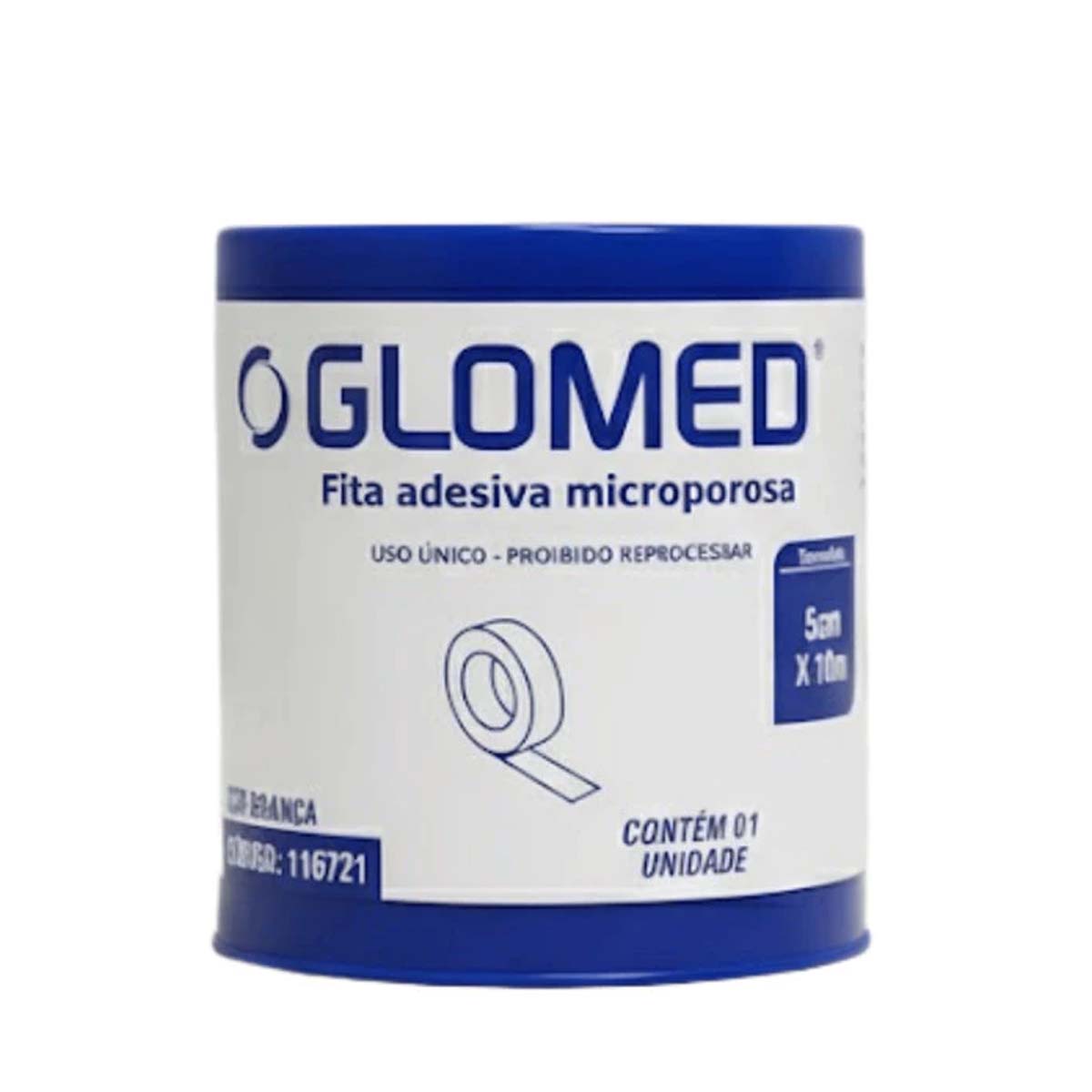 Fita Microporosa 5cm x 10m Branca Glomed