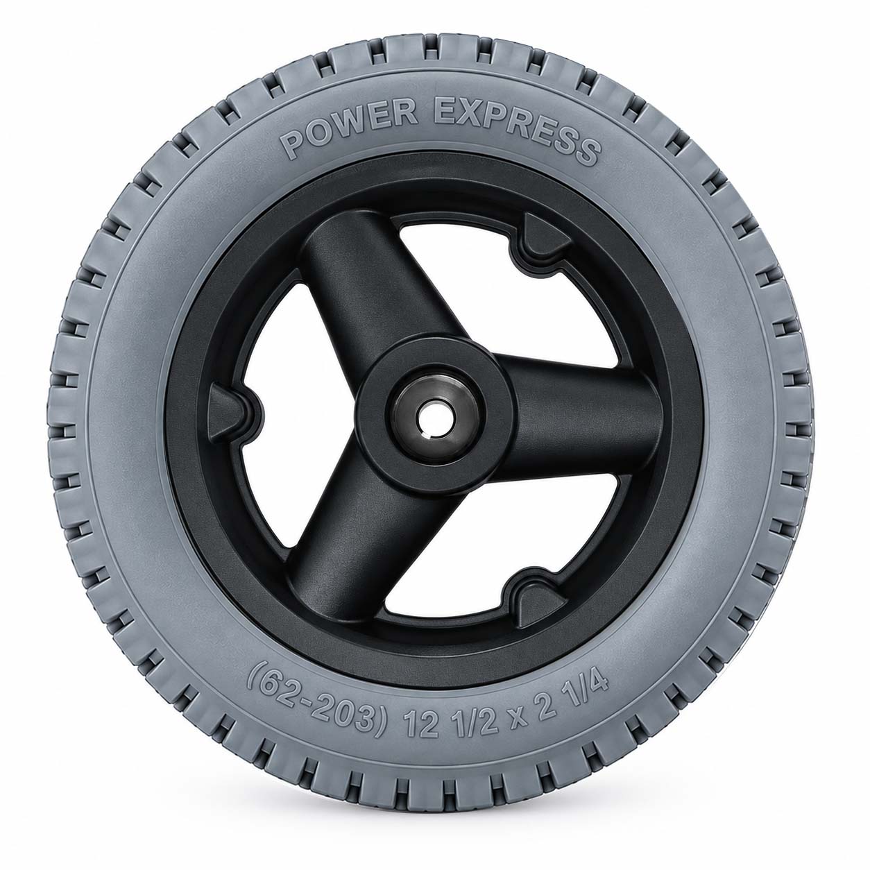 Roda Traseira Bipartida com Pneu Maciço 12 1/2 x 2 1/4 para Cadeira de Rodas Motorizada