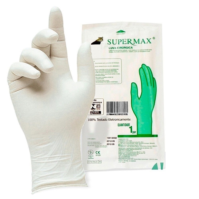 Luva Cirúrgica Esteril Supermax Par