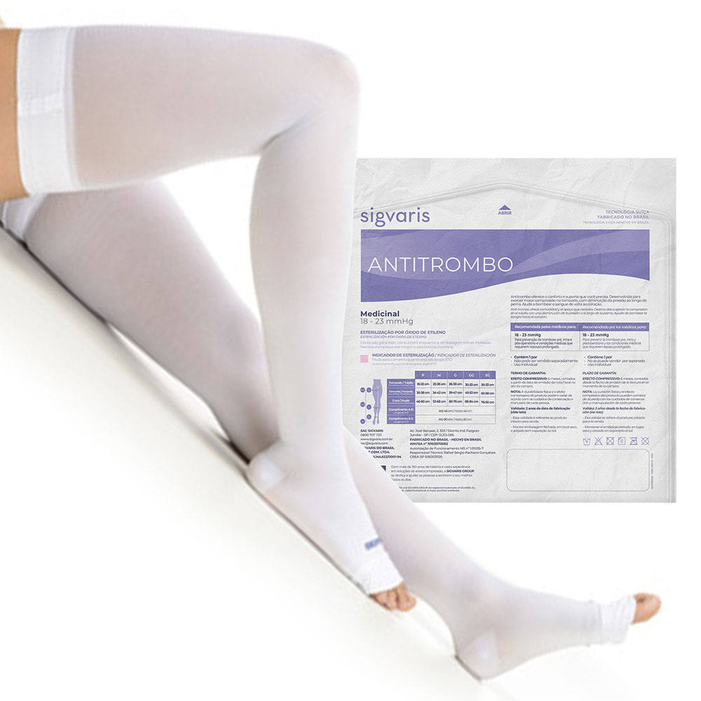 Meia Sigvaris Antitrombo 18-23mmhg Meia Coxa