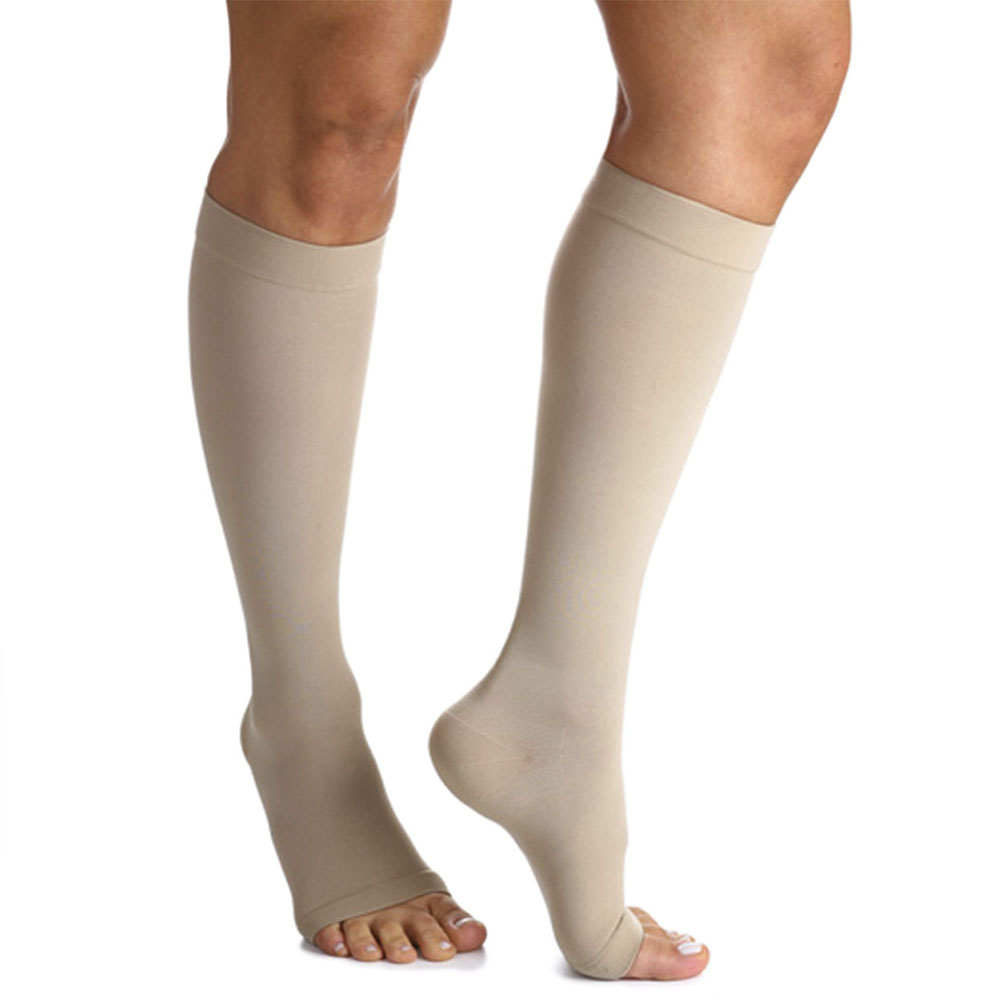 Meia Sigvaris Comfort Premium 20-30mmhg Panturrilha Ponteira Aberta 