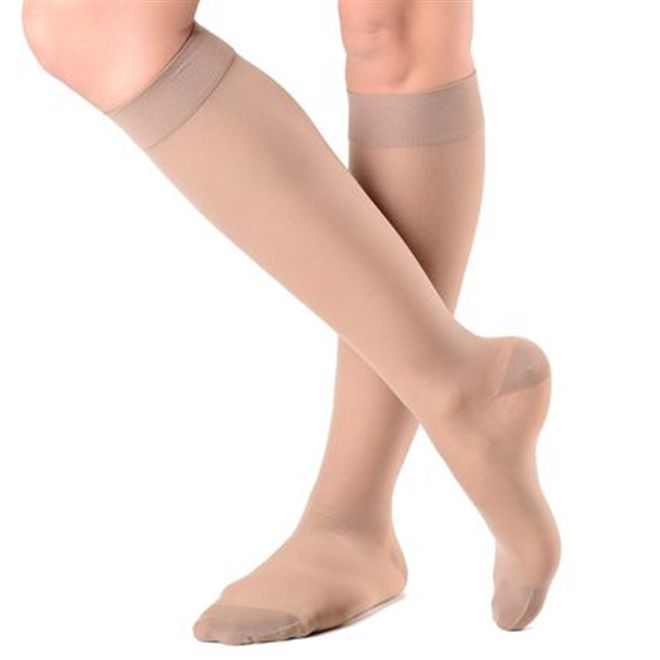 Meia Sigvaris Comfort Premium 20-30mmhg Panturrilha Ponteira Fechada 