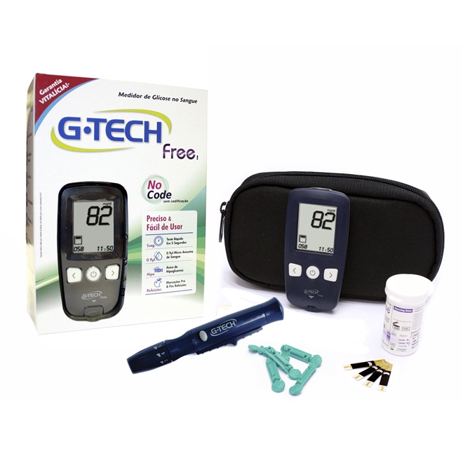 Kit Medidor de Glicose G-tech Free