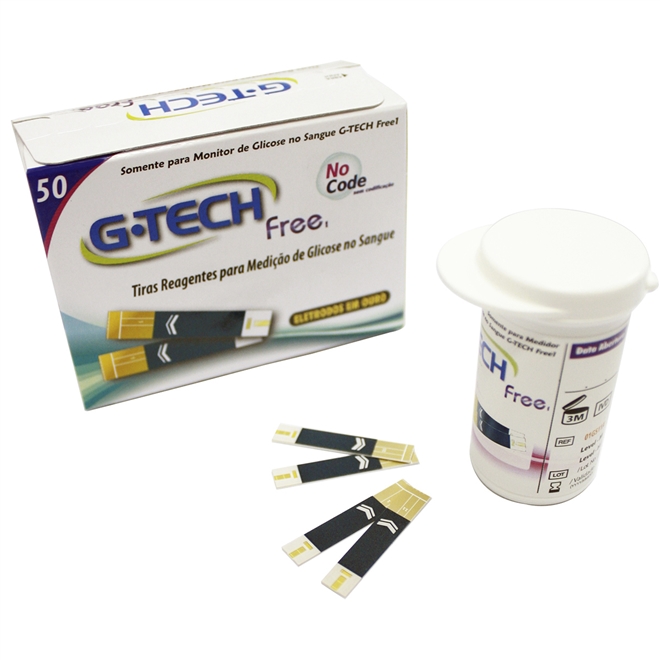 Tiras De Glicose G-tech Free 50 Un
