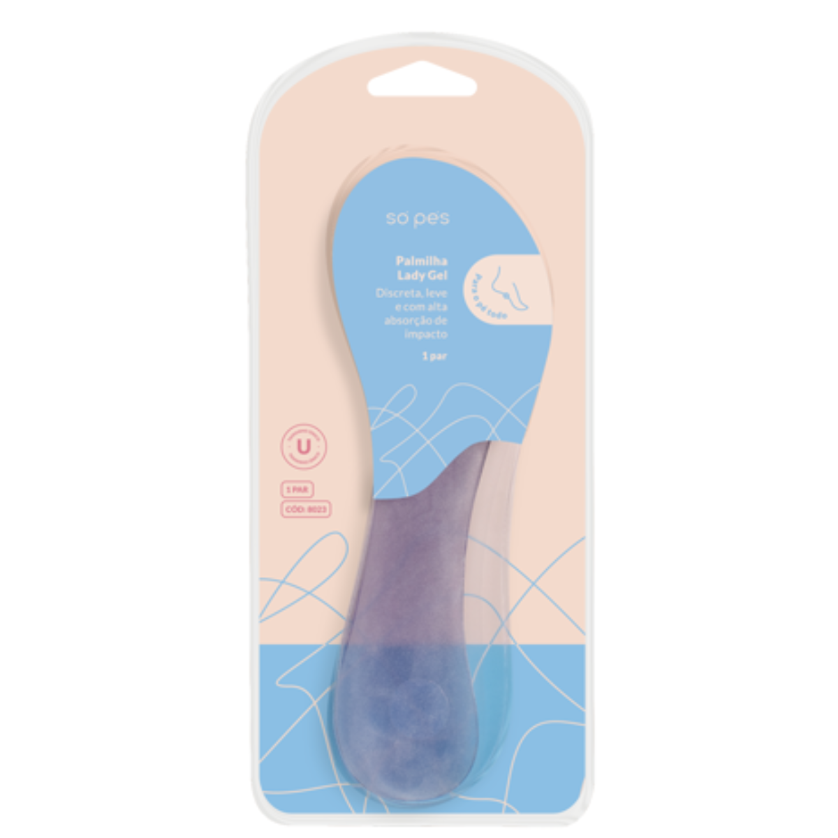 Palmilha de Gel Só Pés Lady Gel 1 Par 8033