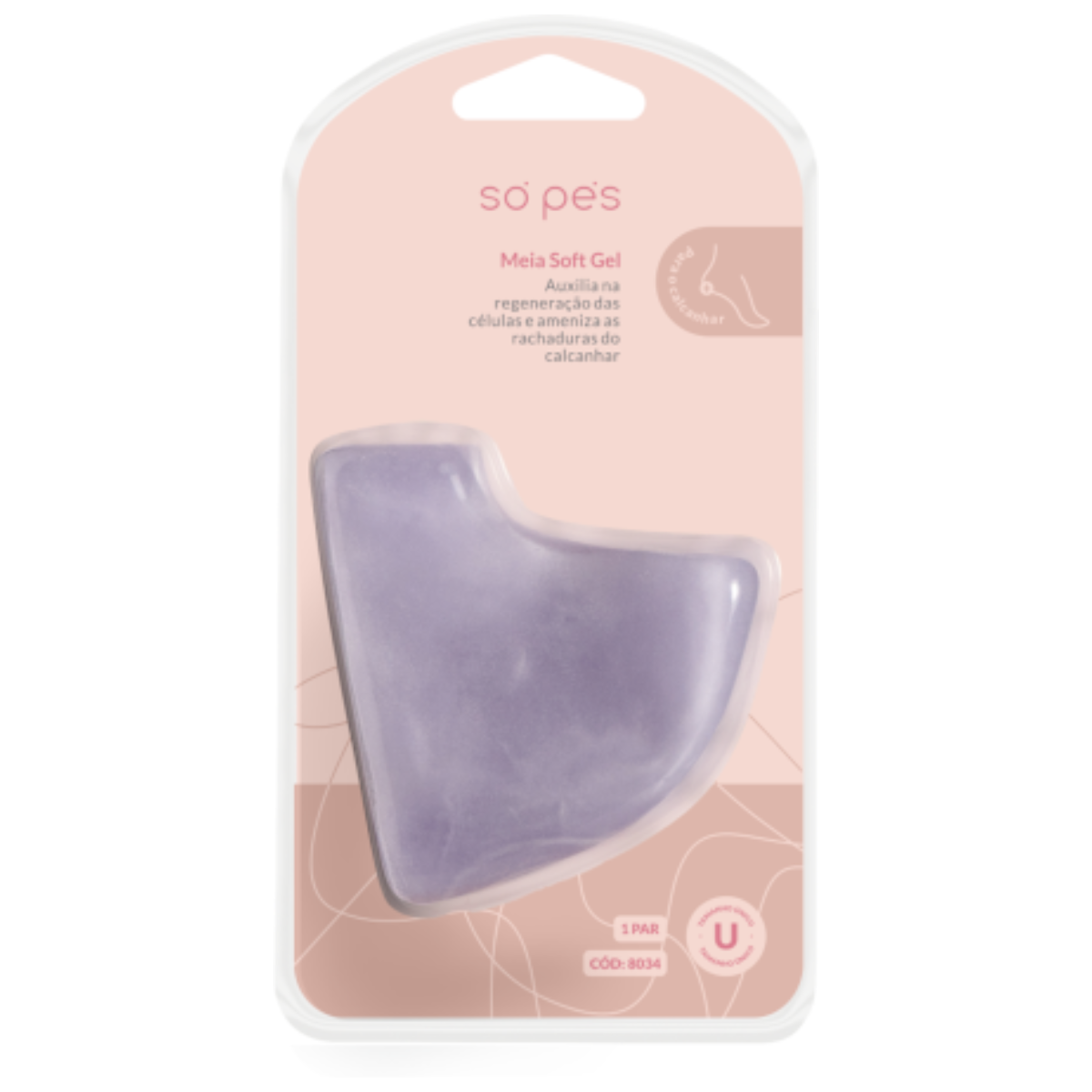 Meia Só Pés Soft Gel 1 Par 8034