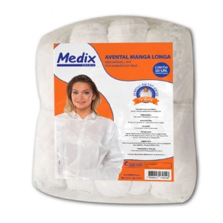Avental Manga Longa 16g Medix 10un