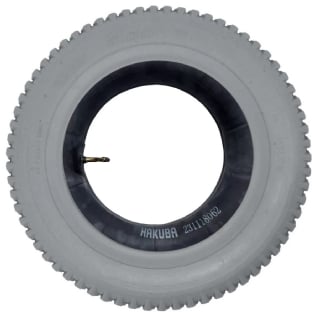 Pneu Cadeira de Rodas Traseiro Wd 3.00-8 Cinza com Câmara Individual 