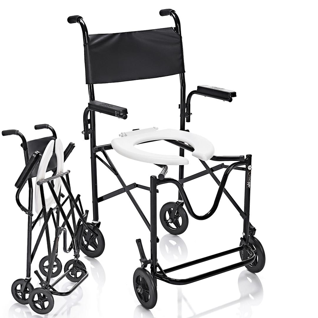 Cadeira de Banho Com Rodas Prolife Dobrável Pl 220
