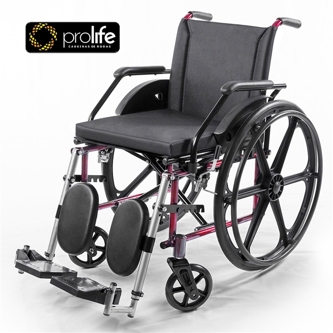 Cadeira De Rodas Prolife PL 101 Flex Com Elevação de Perna 44 Largura