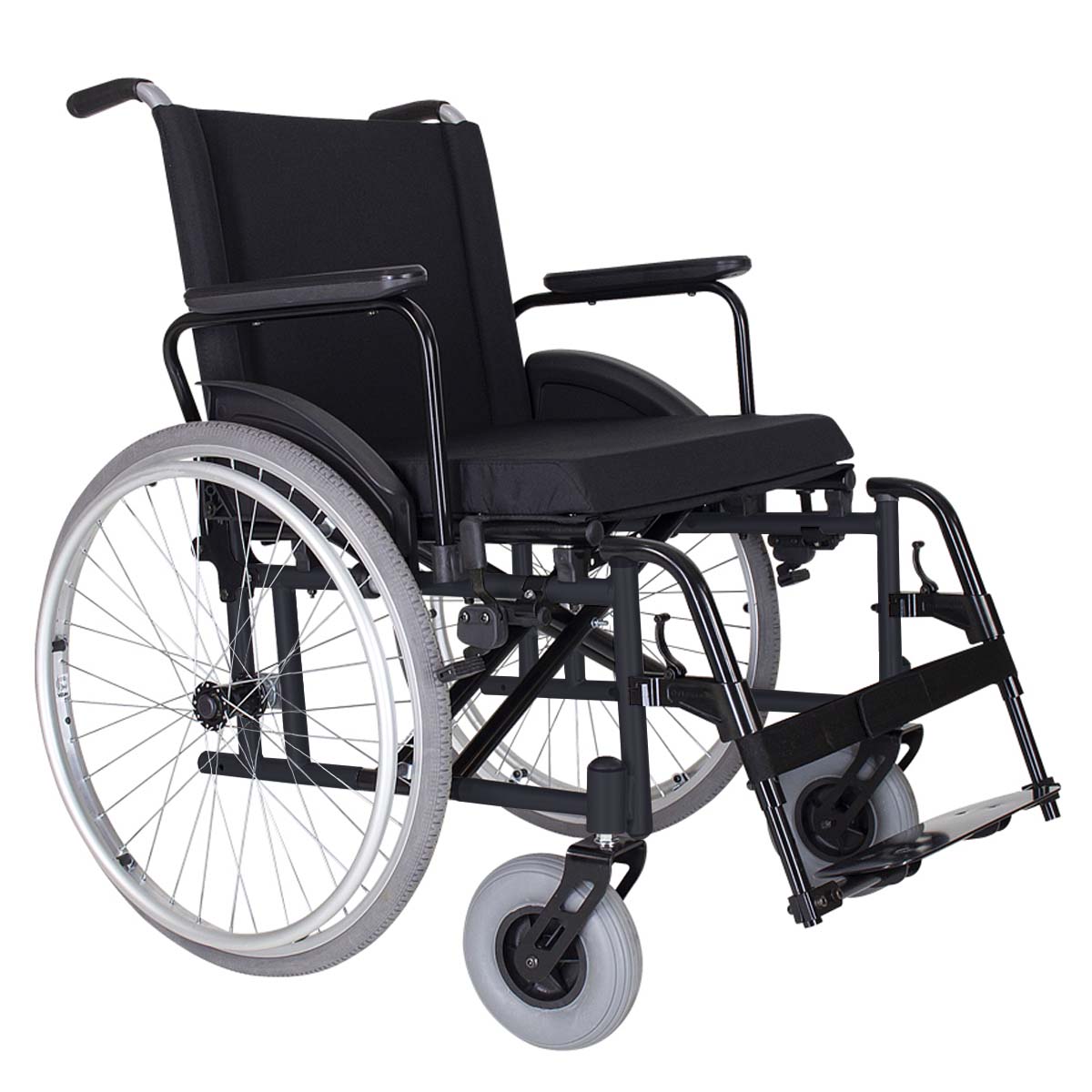 Cadeira de Rodas Dobrável Obeso 200kg MA3FO Ortomobil L56 P45 45 A