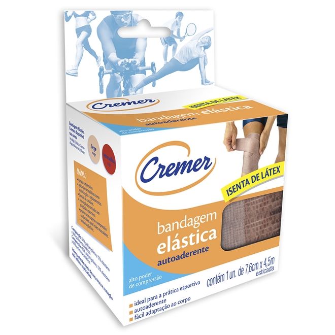 Bandagem Elástica Autoaderente Cremer 7,6cm X 4,5m
