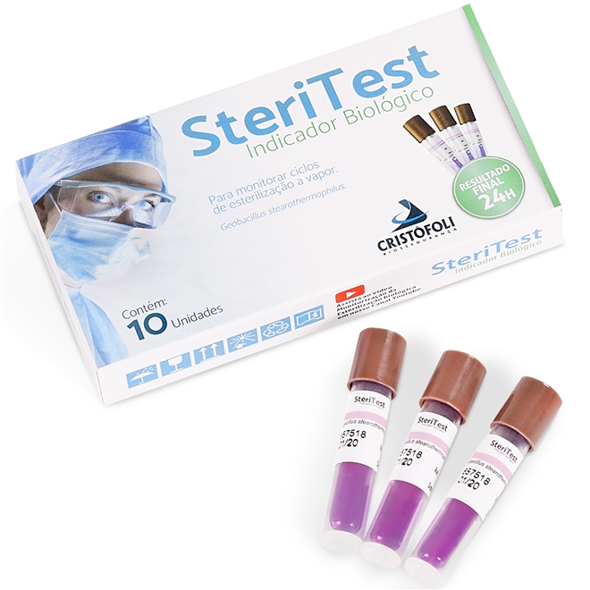 Teste Indicador Biológico Steritest 10 Ampolas