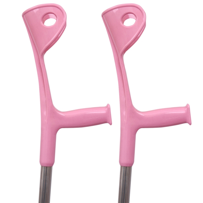 Muleta Canadense Sequencial Fixa 110kg 3/4 Par Rosa