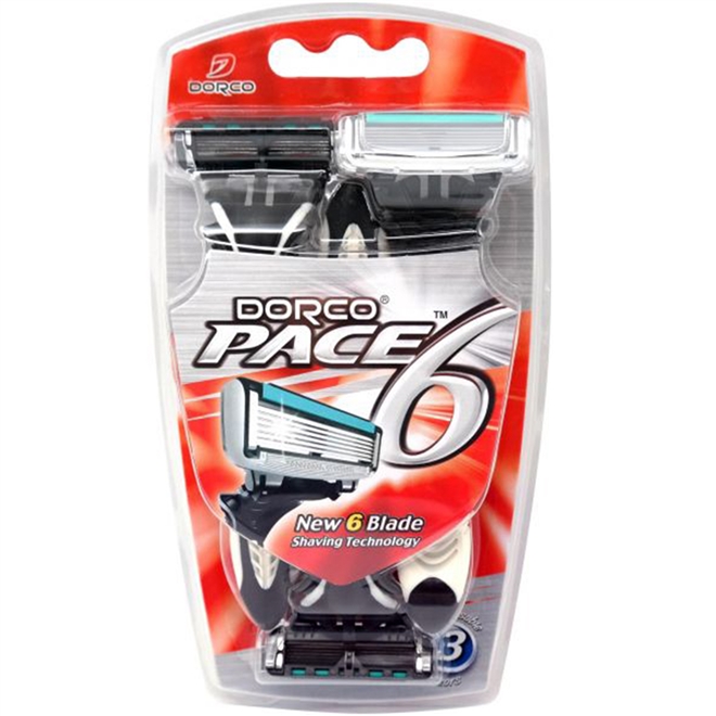 Aparelho de Barbear Dorco Pace 6 kit 3 unidades