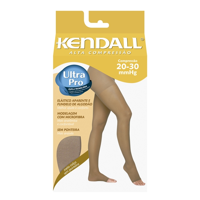 Meia Kendall 20-30 mmHg Meia Calça Sem Ponteira Mel Tam M 1891