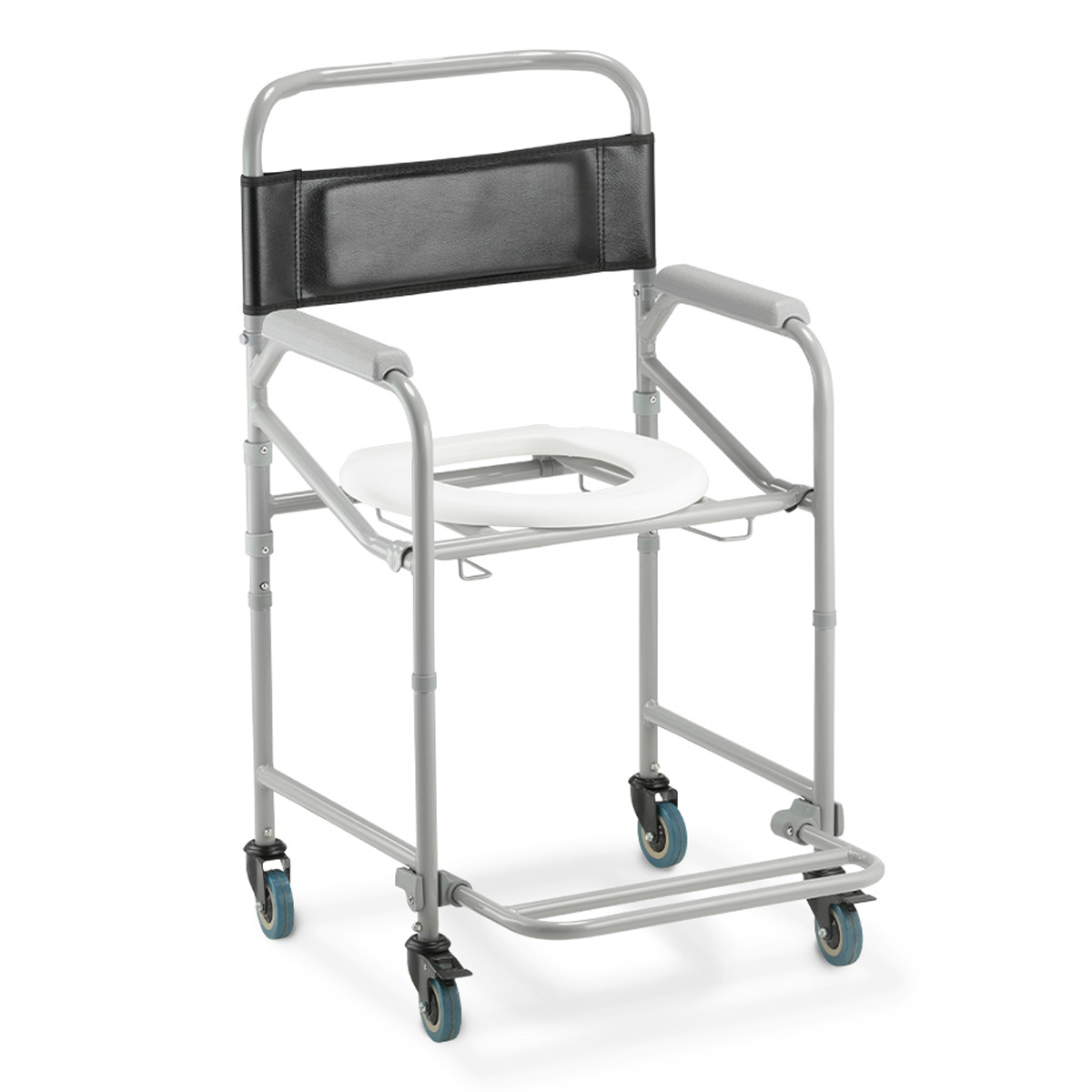 Cadeira de Banho Higiênica Dobrável Aço D40 Dellamed 120kg Apoio Escamoteável