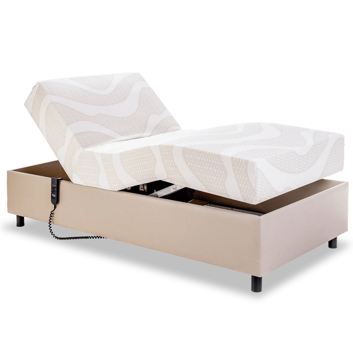 Cama Articulada Motorizada Centauro 90x200cm com Colchão de Mola Pilati