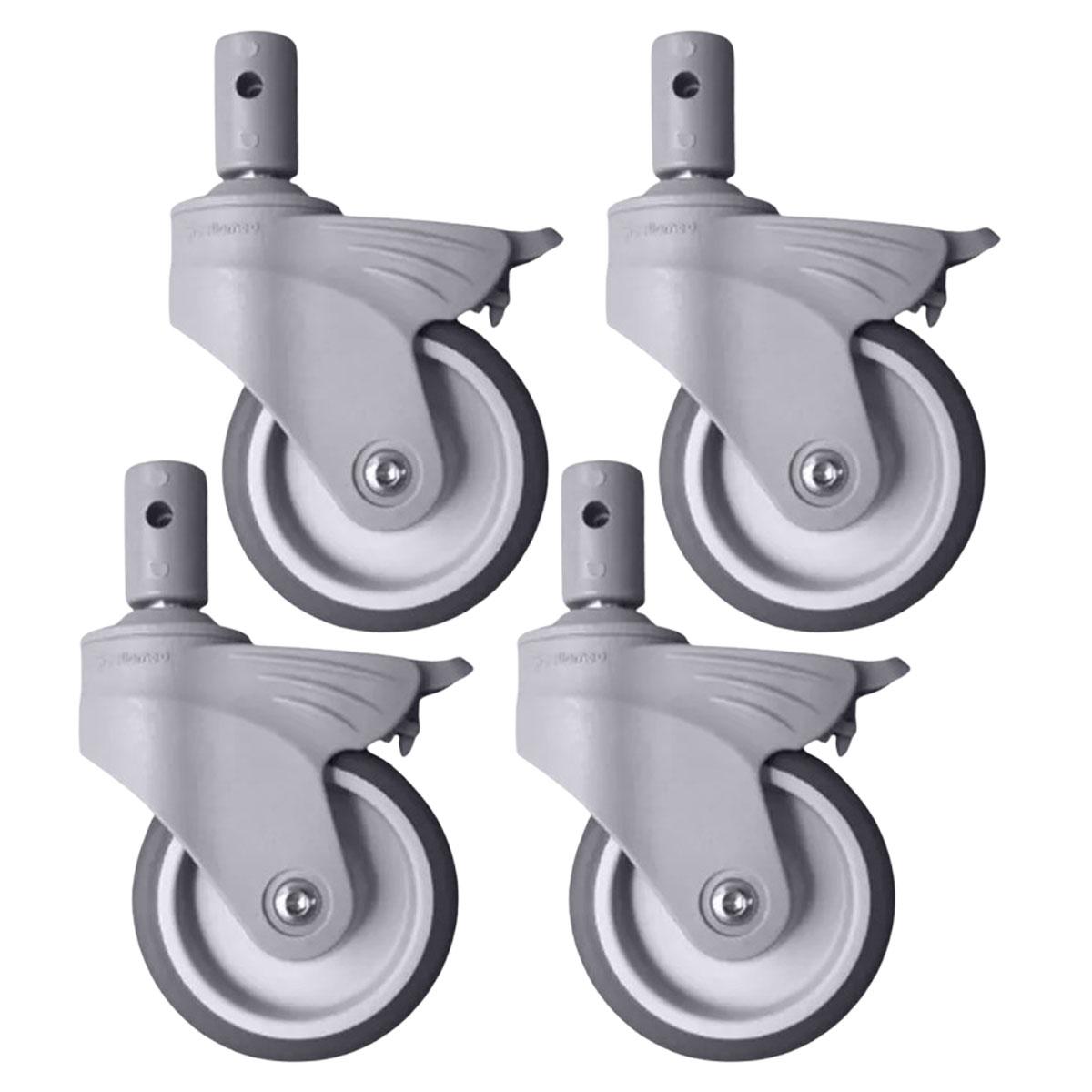 Rodizio Cinza para Cadeira de Banho D60 Dellamed 4und 22mm 