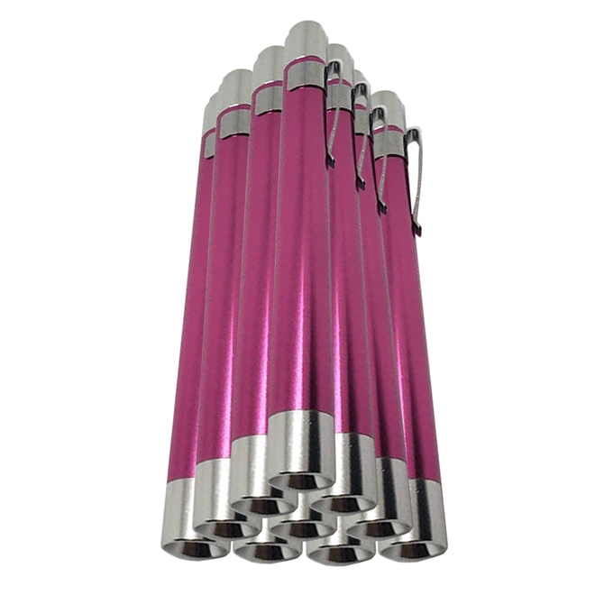 Lanterna Clinica de Bolso em Aluminio LED AK 10 Und Rosa