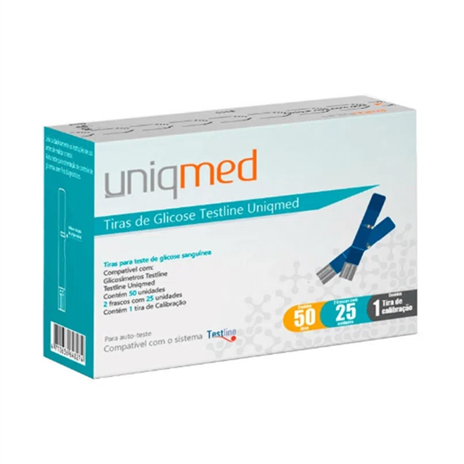 Tiras de Glicose Testline Uniqmed 50 un