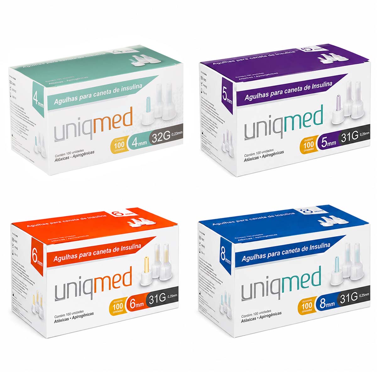Agulha Hipodérmica Caneta Insulina Uniqmed