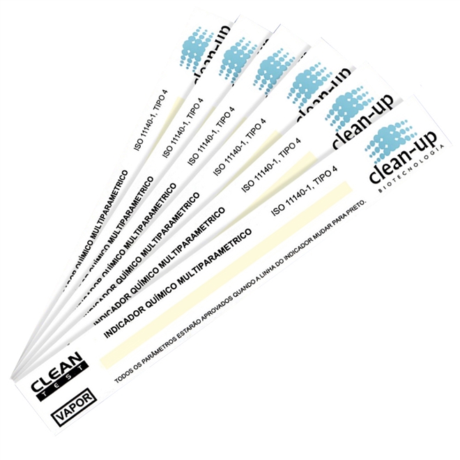 Indicador Quimico a Vapor Classe 4 Clean Test 100 un