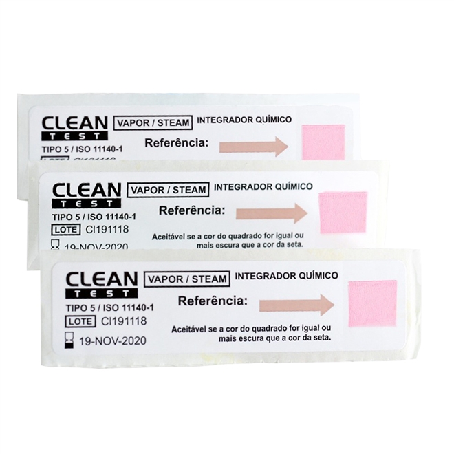 Indicador Quimico a Vapor Classe 5 Clean Test 250 un