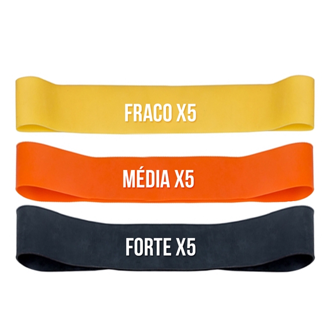 Kit 15 Mini Band Kallango Basic Com 3 Intensidades