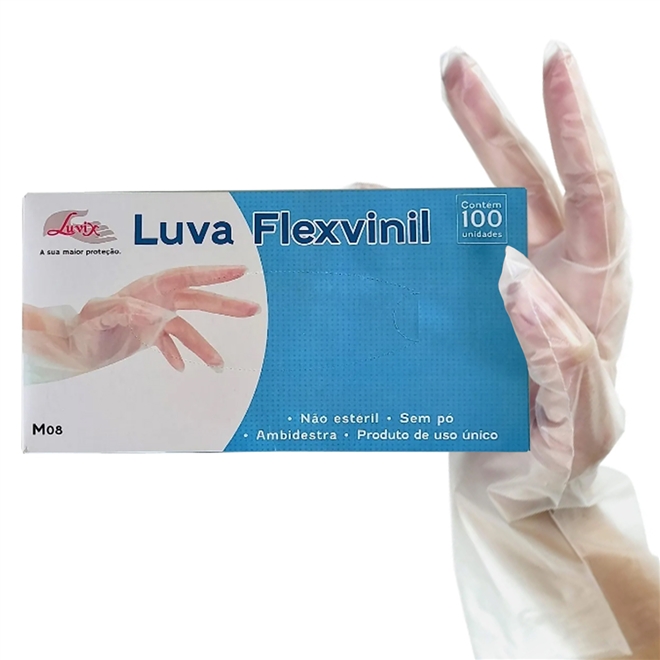 Luva Flexvinil 100Un G
