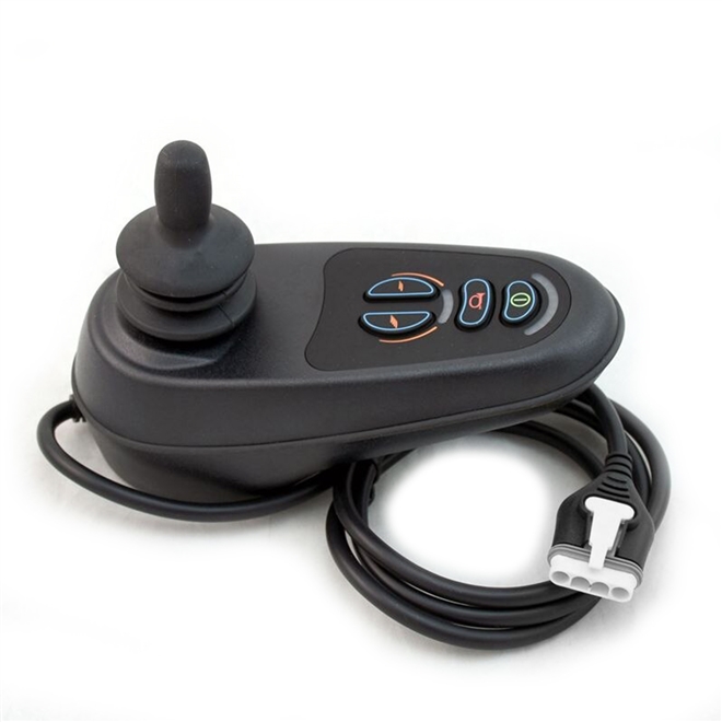 Joystick Completo VR2 para Cadeira de Rodas Motorizada Ottobock Conexão Cinza