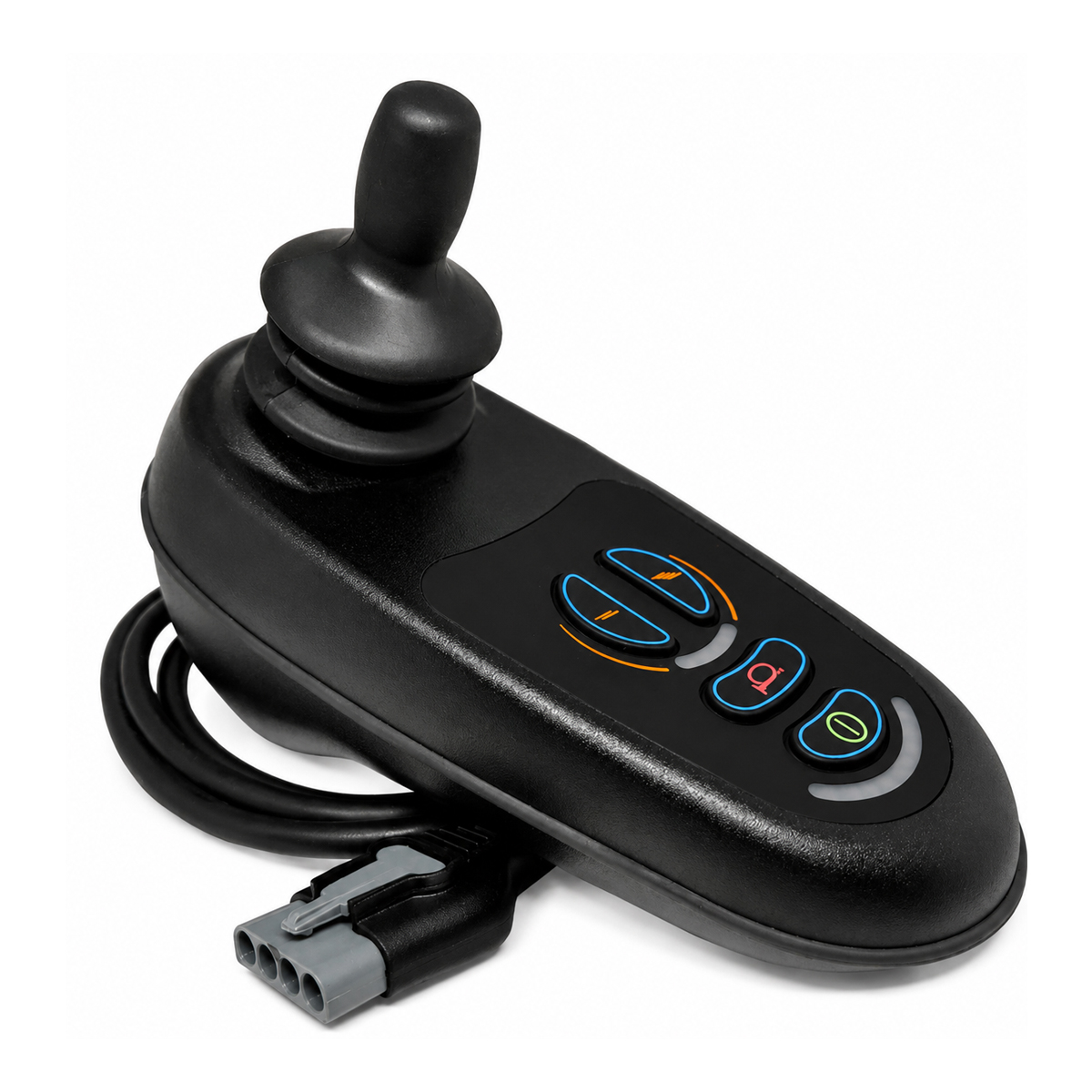 Joystick Completo VR2 para Cadeira de Rodas Motorizada Ortobras Conexão Cinza