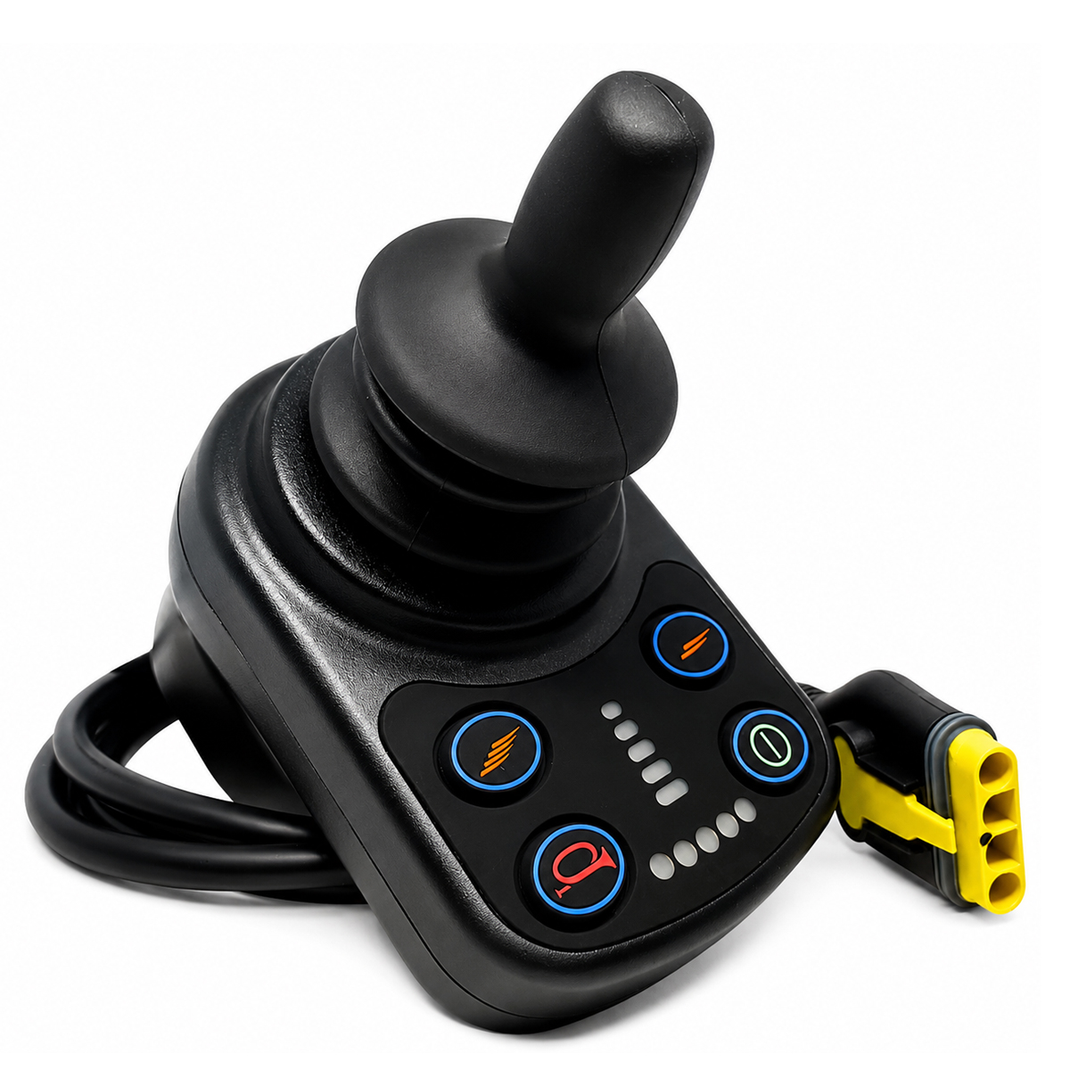Joystick Completo VR2 para Cadeira de Rodas Motorizada Ortobras Conexão Amarelo