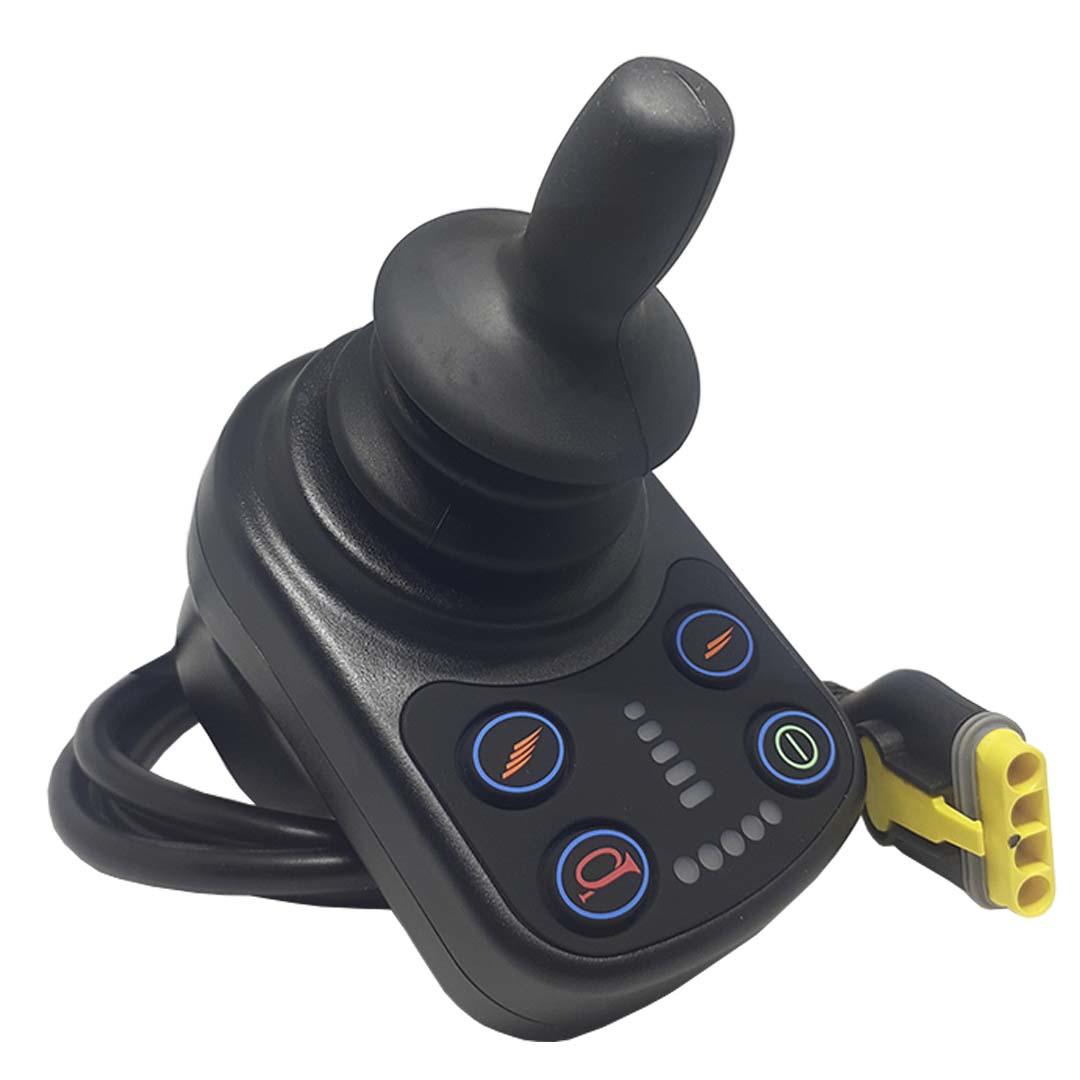 Joystick Completo VR2 para Cadeira de Rodas Motorizada Ortobras Conexão Amarelo