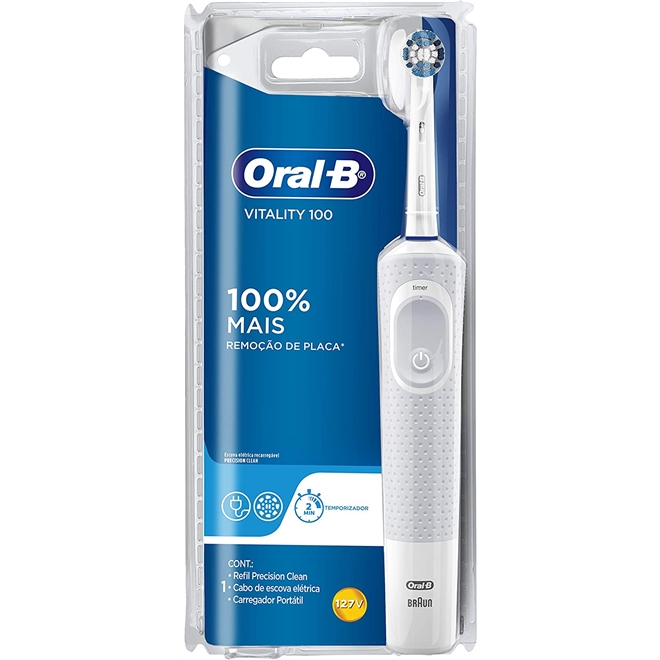Escova de Dente Elétrica Vitality Precision Clean Oral-B 220v