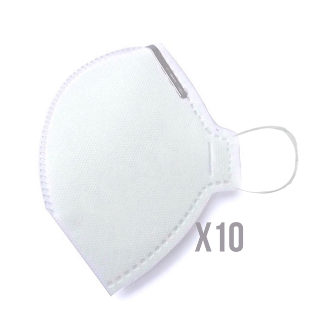 Máscara PFF2 N95 Elastico Orelha MedicalFace Branca Kit 10 Und