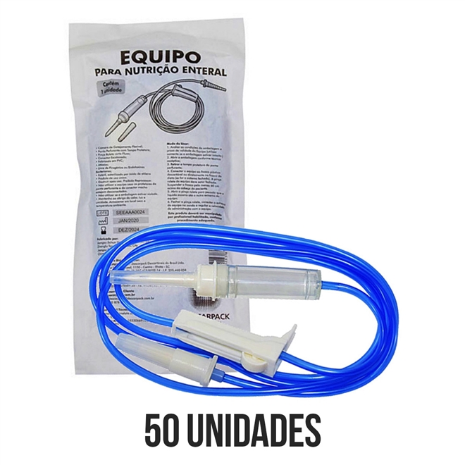 Equipo Para Nutrição Enteral Slip Descarpack 50 Unidades