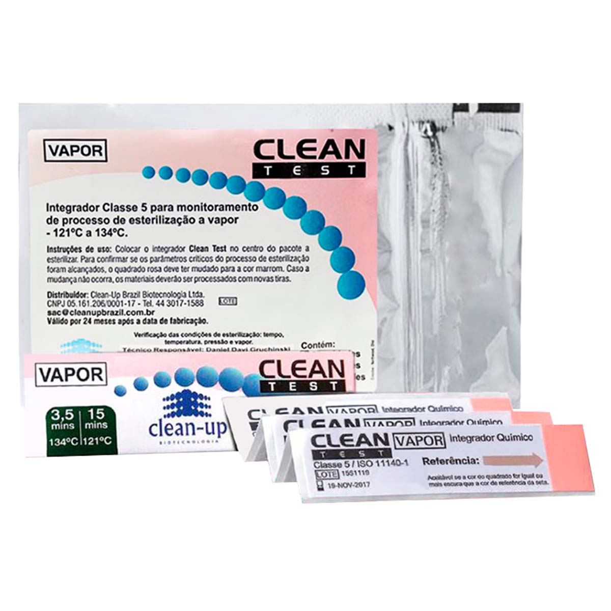 Indicador Quimico a Vapor Class 3 Clean Test 25 un