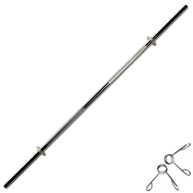Barra Reta Cromada Maciça Zstorm 200cm Com Presilha