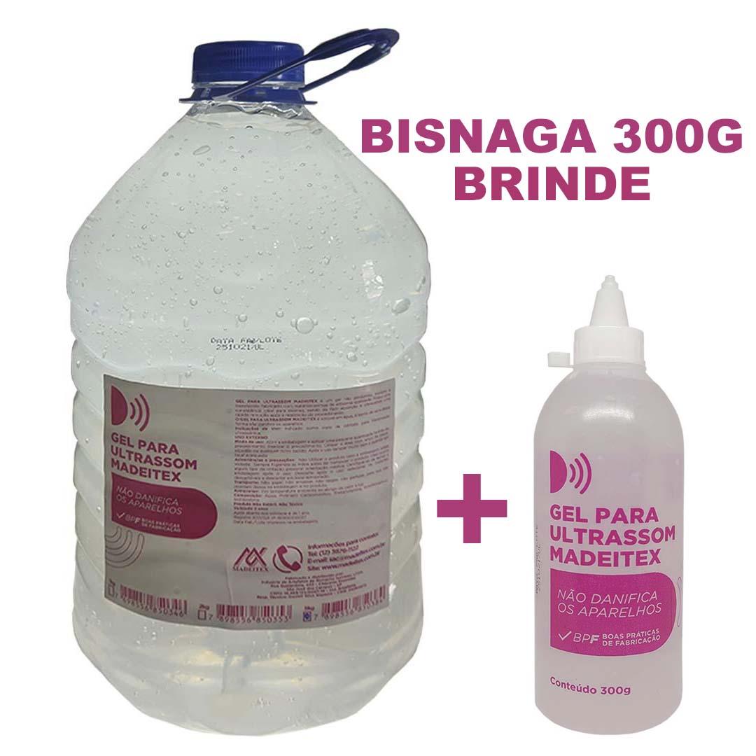 Gel para Ultrassom 5kg com Brinde Bisnaga 300g Madeitex