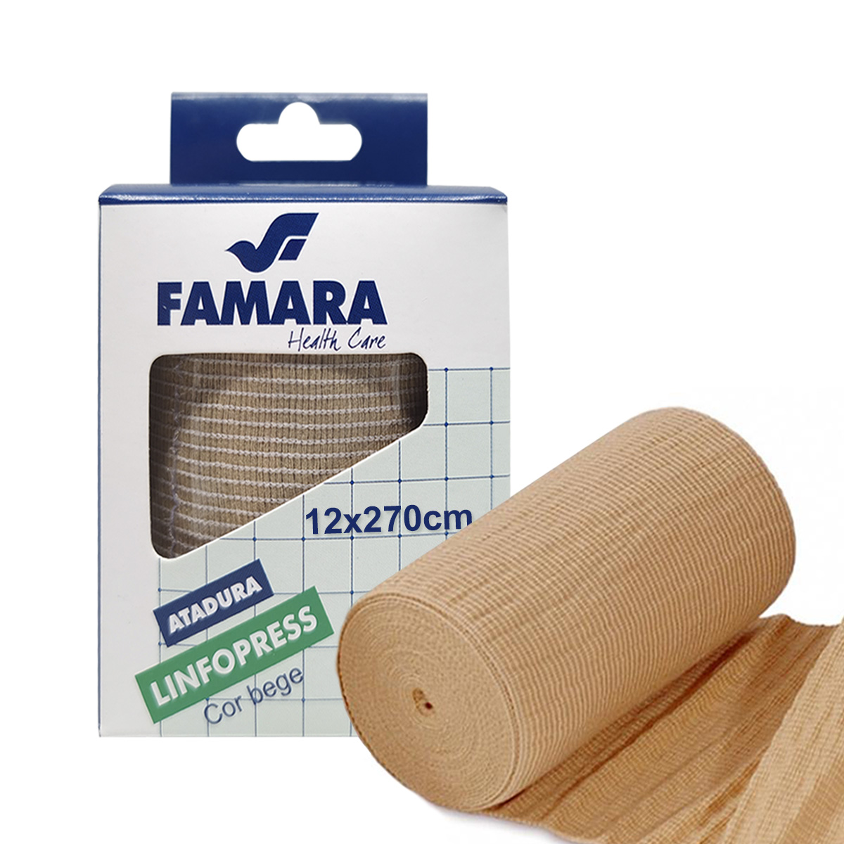 Atadura Linfopress Famara Cor Pele 12x270cm