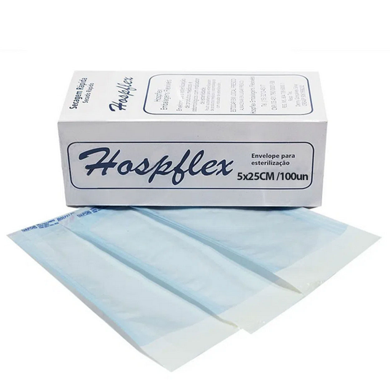Papel Grau Cirurgico Para Autoclave Envelope 15x25 C/100un Hospflex