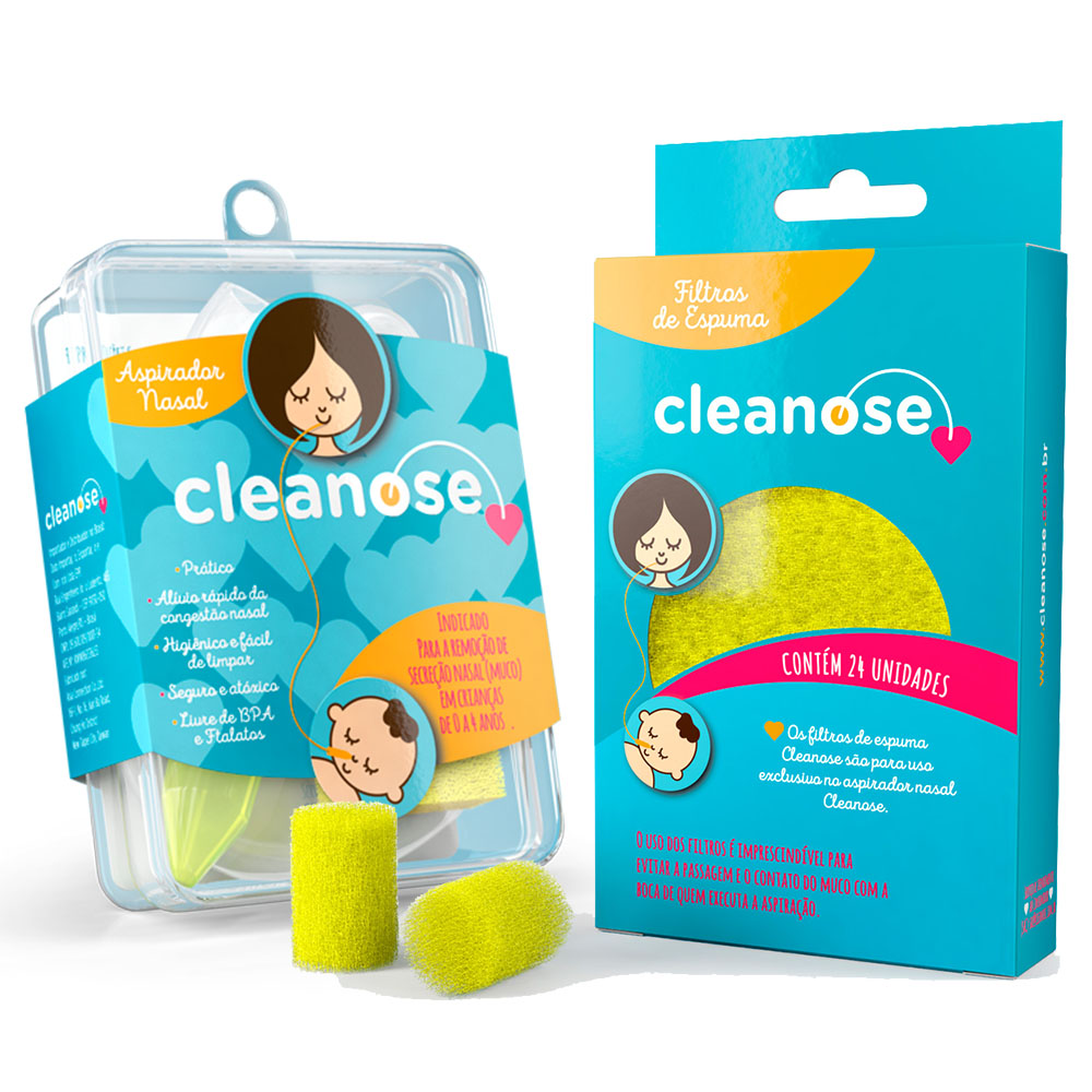 Aspirador Nasal Cleanose Com Brinde de 28 Filtros 
