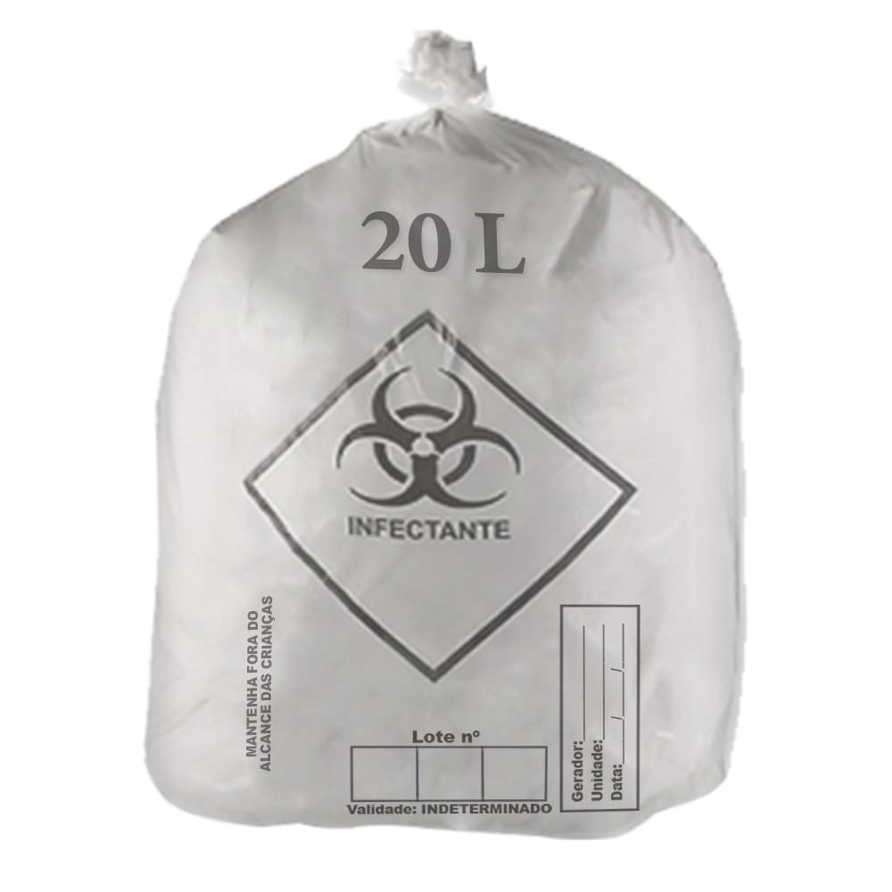 Saco para Lixo Hospitalar 20L GR4 100un Nekplast