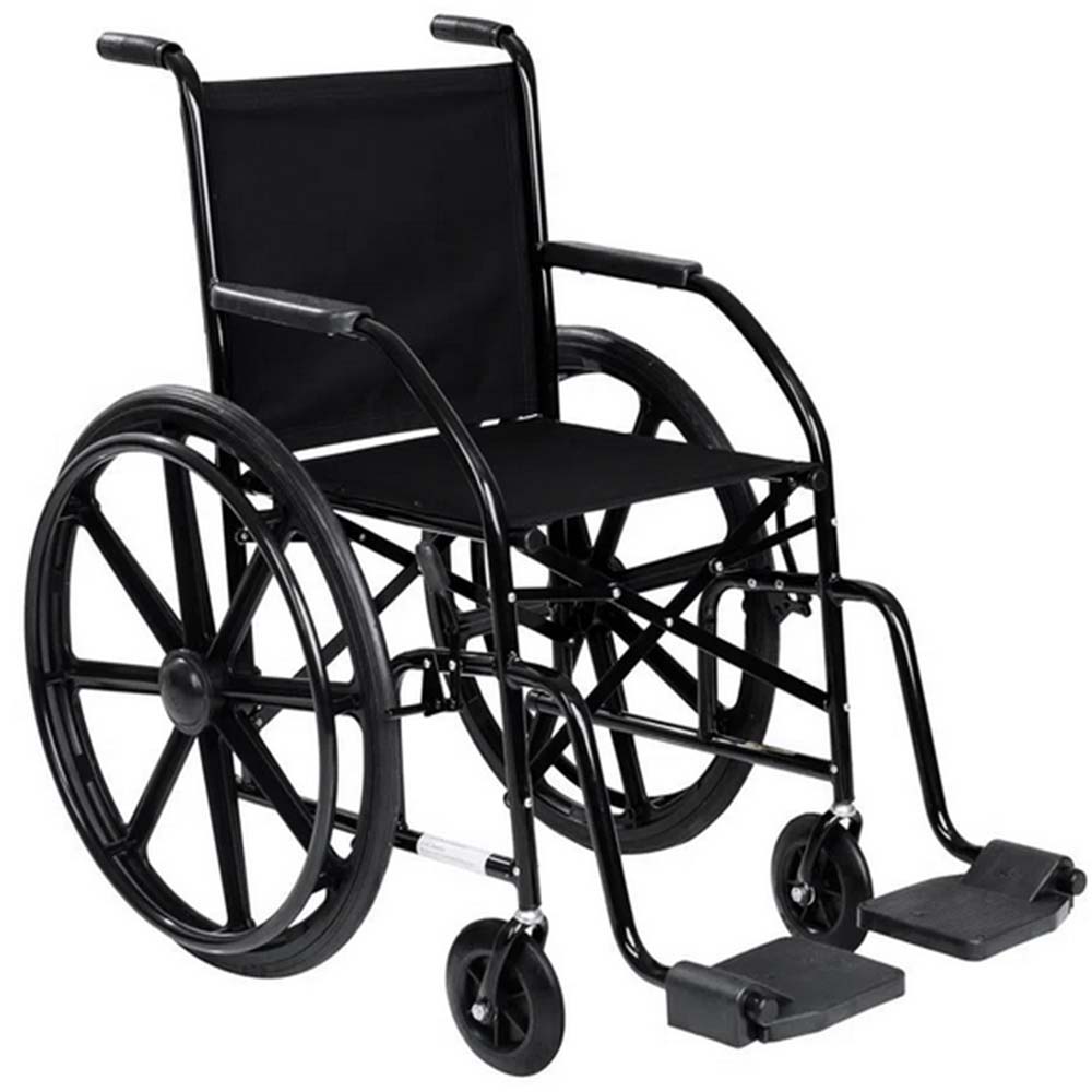 Cadeira de Rodas 101 Roda Nylon Preta CDS 6190322