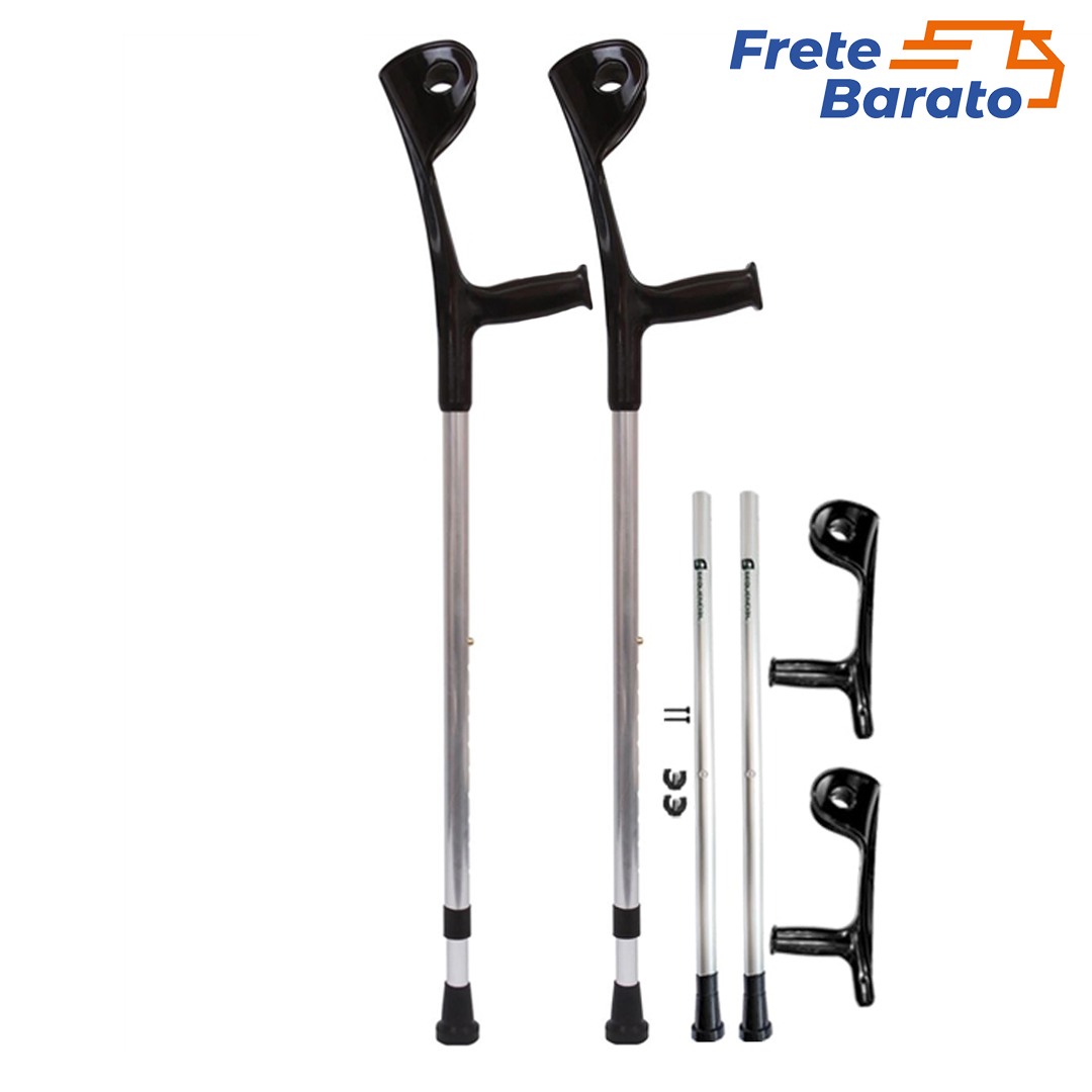 Muleta Canadense Sequencial Fixa POP 110KG Desmontável Par