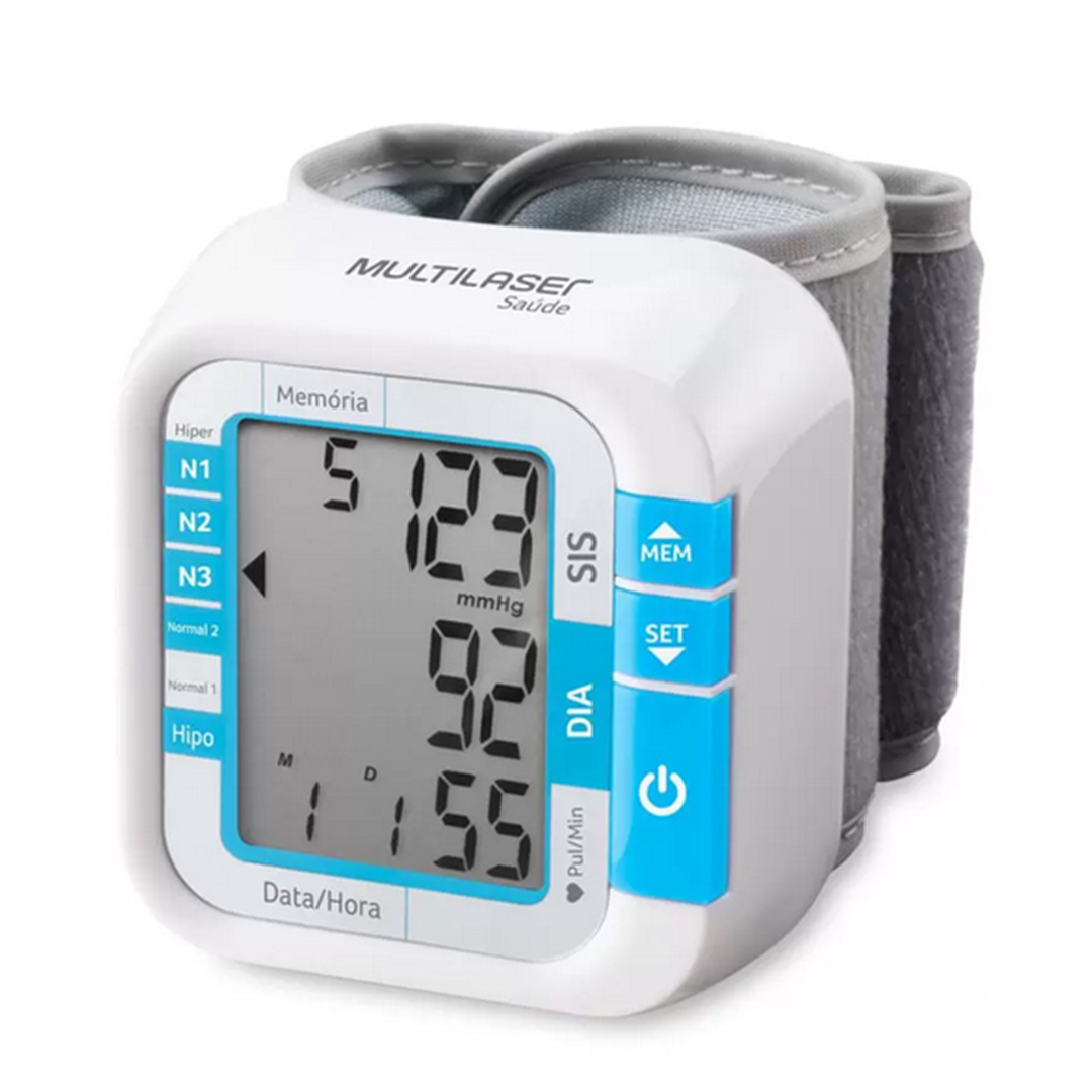 Aparelho De Pressão Monitor de Pulso Digital Automático Multilaser